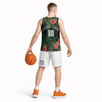 Custom Hawaii Volleyball Basketball Jersey Kakau Abstract and Tropical Plants Black Color LT03 - Polynesian Pride