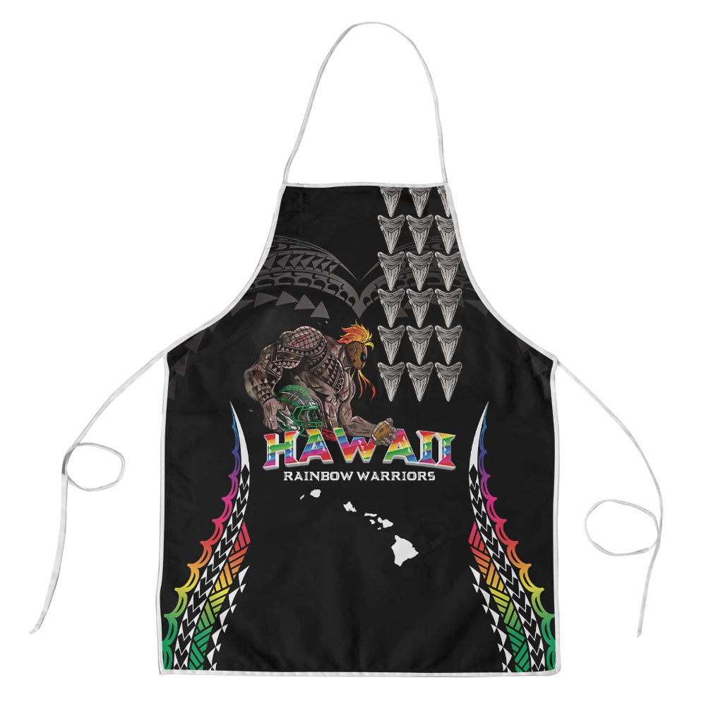 Hawaii Rainbow Warriors Apron Kakau Shark Tooth and Polynesian Art Tattoo