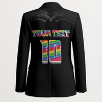 Custom Hawaii Rainbow Warriors Blazer Kakau Shark Tooth and Polynesian Art Tattoo LT03 - Polynesian Pride