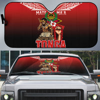 Mate Ma'a Tonga Auto Sun Shade Traditional Warrior and Ngatu Art Pattern