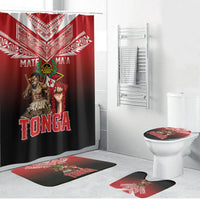 Mate Ma'a Tonga Bathroom Set Traditional Warrior and Ngatu Art Pattern