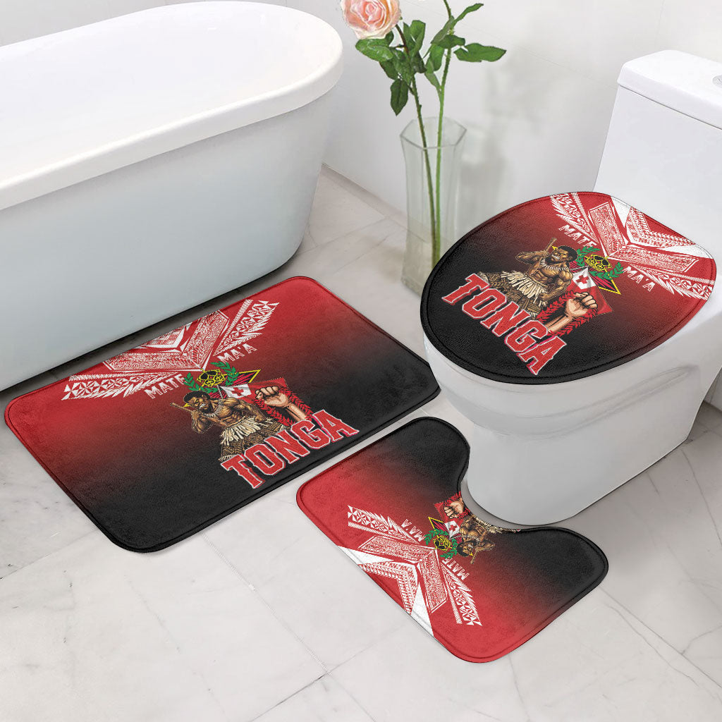 Mate Ma'a Tonga Bathroom Set Traditional Warrior and Ngatu Art Pattern