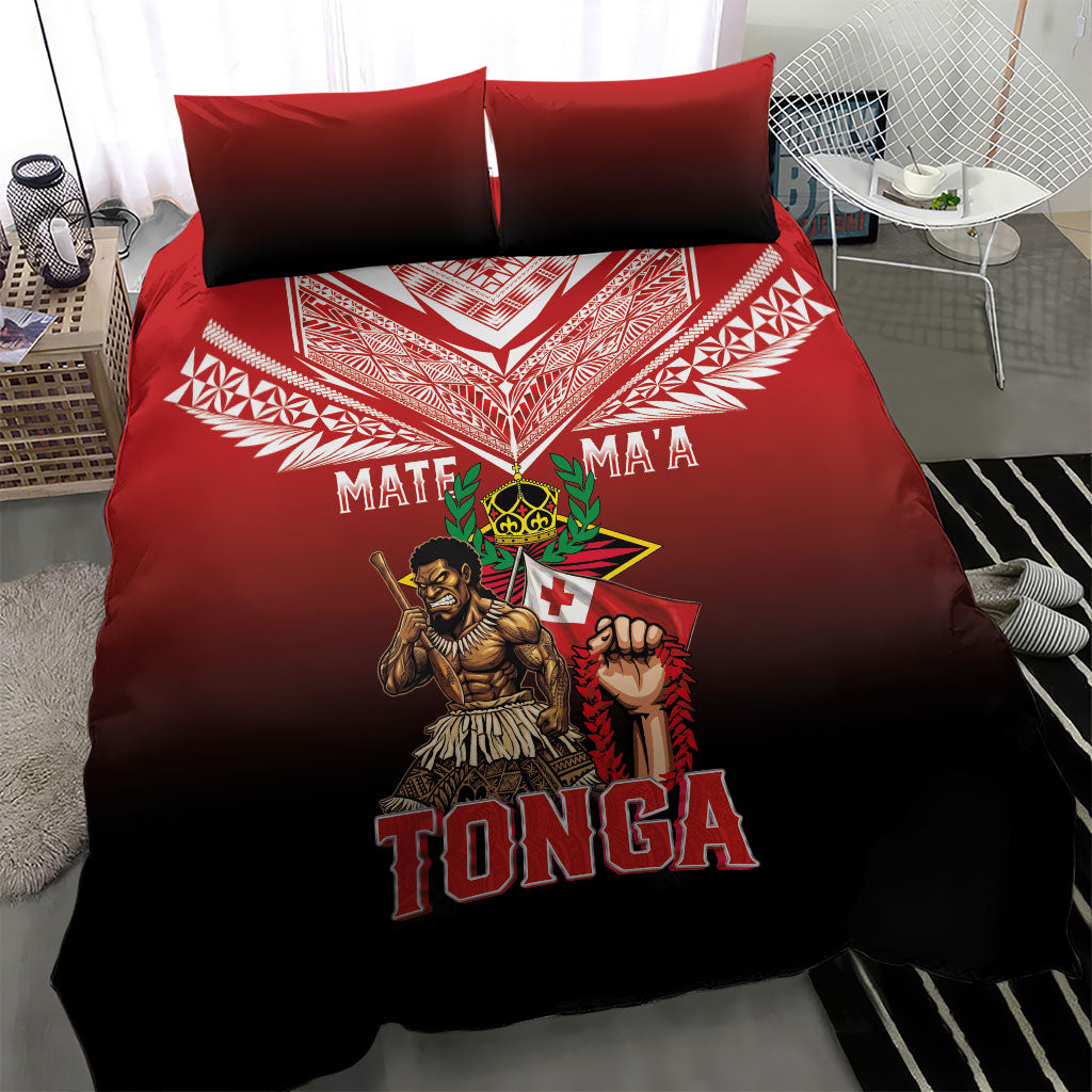 Mate Ma'a Tonga Bedding Set Traditional Warrior and Ngatu Art Pattern