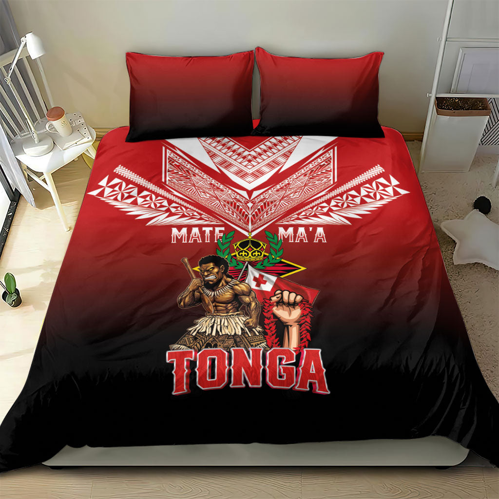 Mate Ma'a Tonga Bedding Set Traditional Warrior and Ngatu Art Pattern