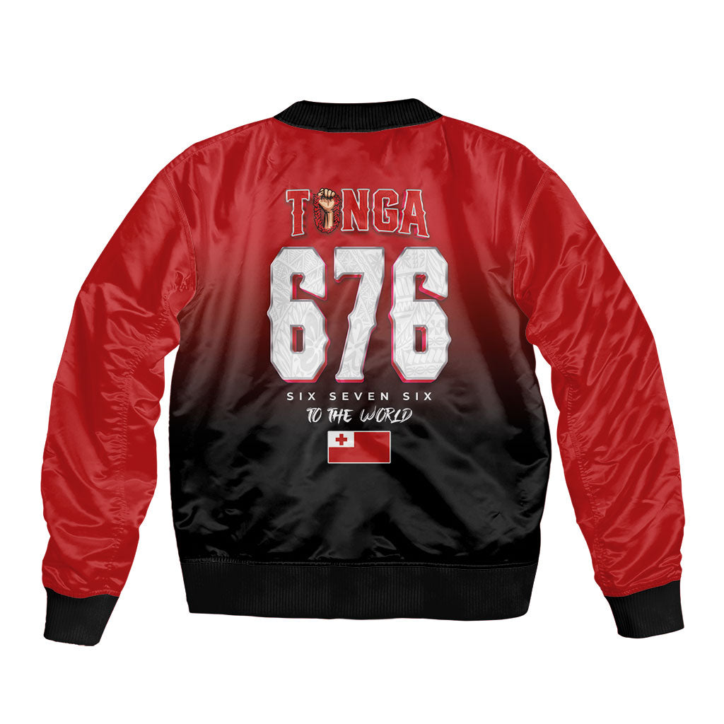 Mate Ma'a Tonga Bomber Jacket Traditional Warrior and Ngatu Art Pattern LT03 - Polynesian Pride