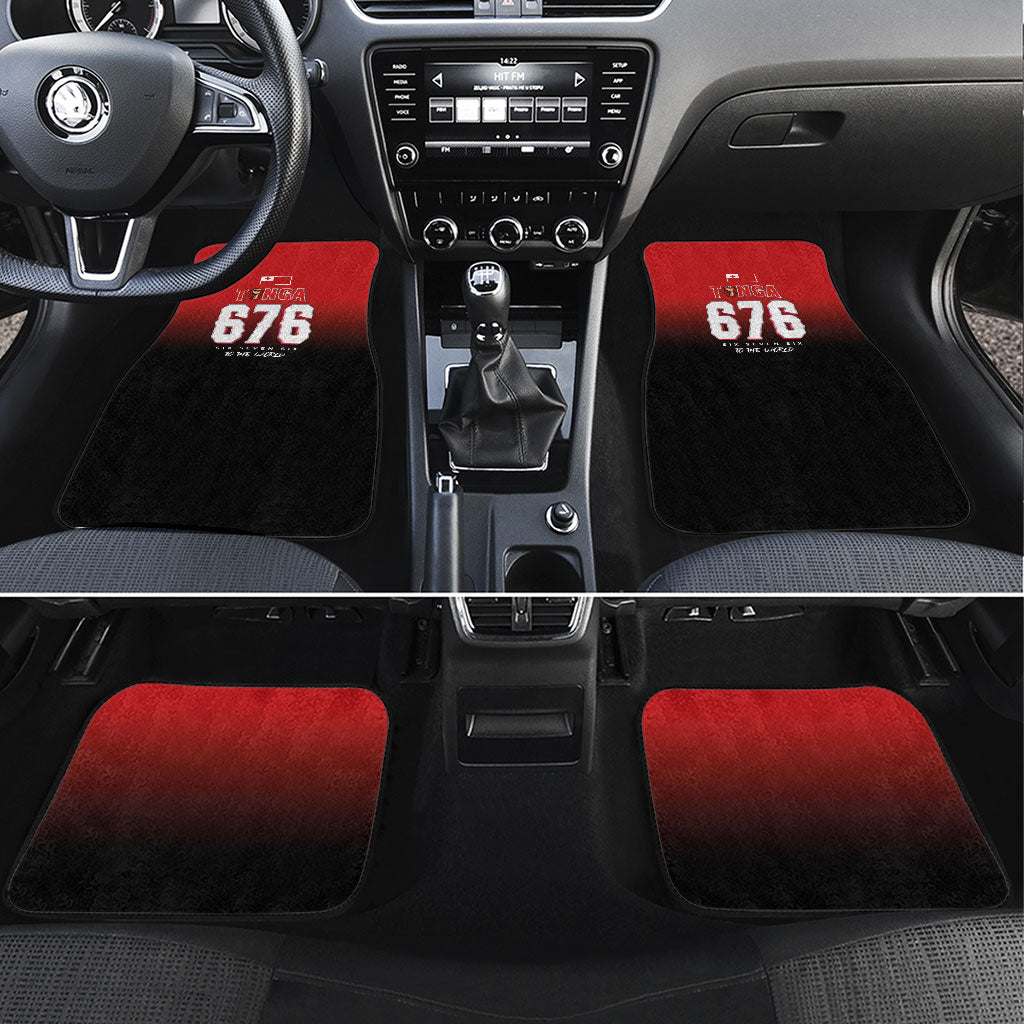 Mate Ma'a Tonga Car Mats Traditional Warrior and Ngatu Art Pattern