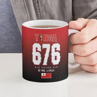 Mate Ma'a Tonga Ceramic Mug Traditional Warrior and Ngatu Art Pattern