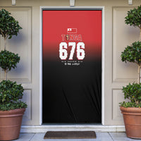 Mate Ma'a Tonga Door Cover Traditional Warrior and Ngatu Art Pattern