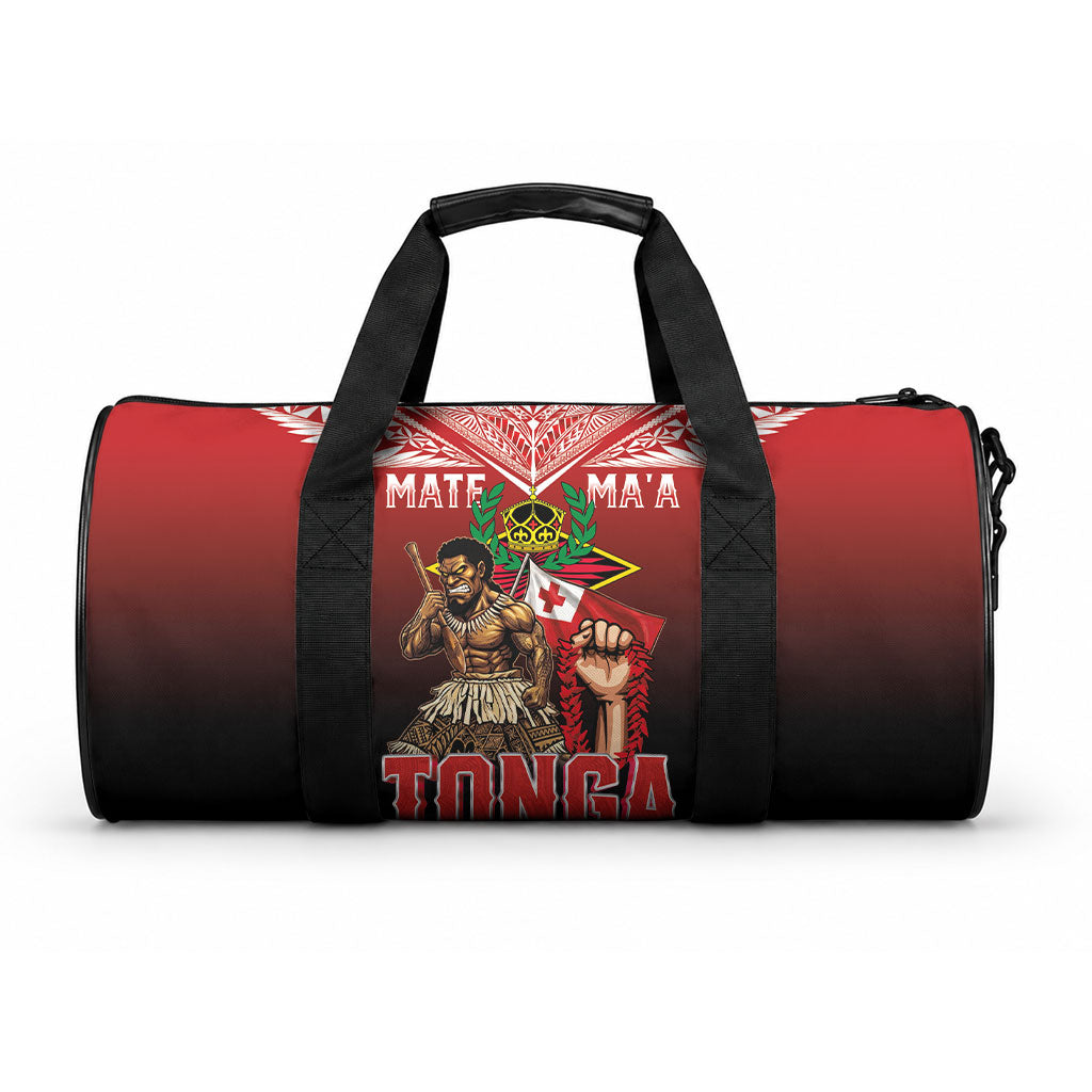 Mate Ma'a Tonga Duffle Bag Traditional Warrior and Ngatu Art Pattern