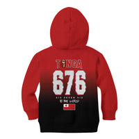 Mate Ma'a Tonga Kid Hoodie Traditional Warrior and Ngatu Art Pattern LT03 - Polynesian Pride