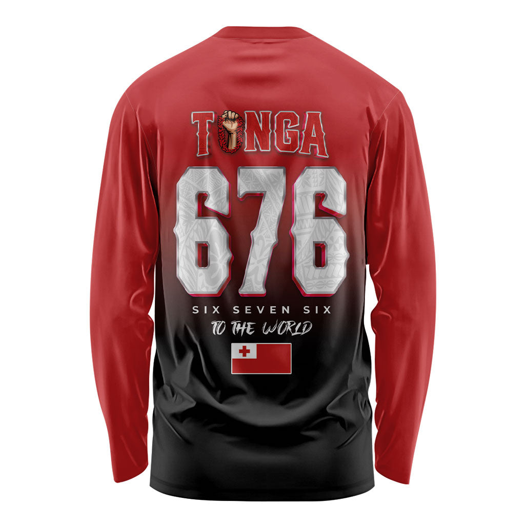 Mate Ma'a Tonga Long Sleeve Shirt Traditional Warrior and Ngatu Art Pattern LT03 - Polynesian Pride
