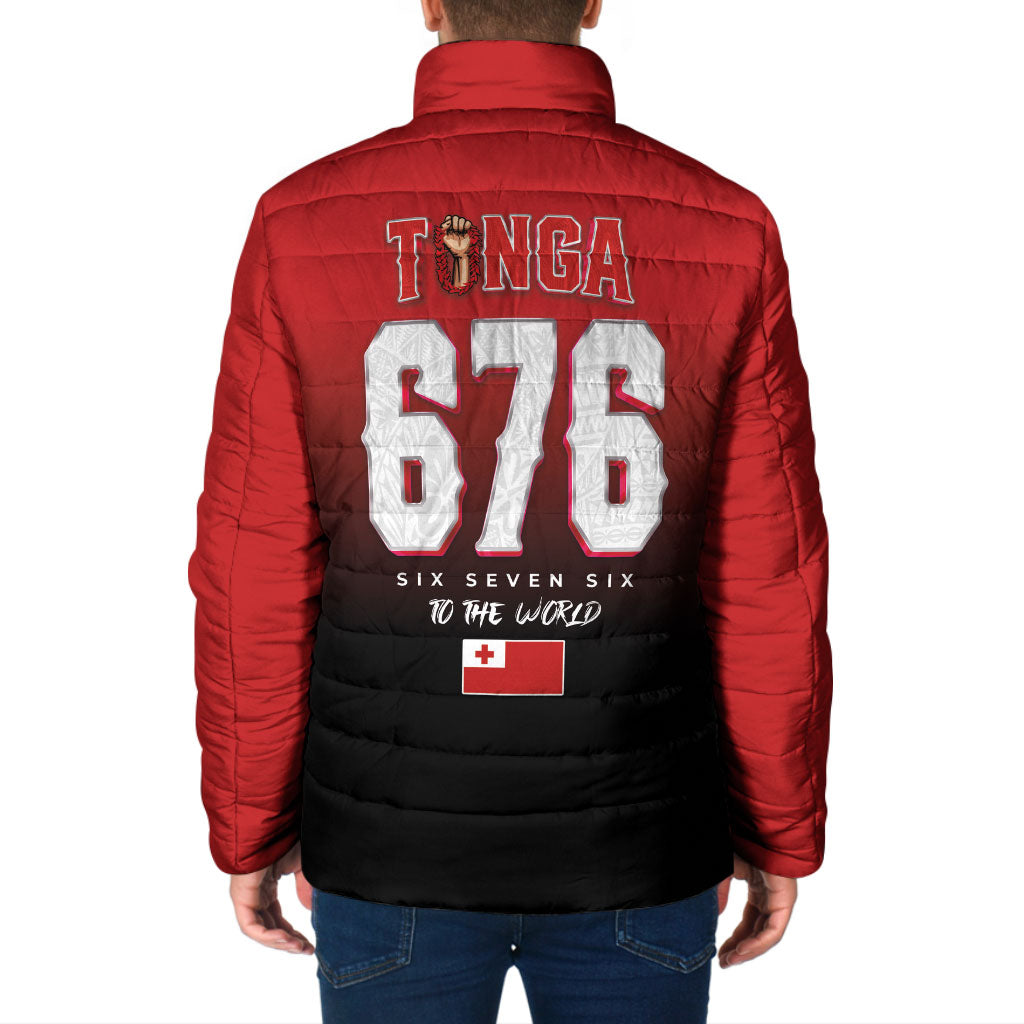 Mate Ma'a Tonga Padded Jacket Traditional Warrior and Ngatu Art Pattern LT03 - Polynesian Pride
