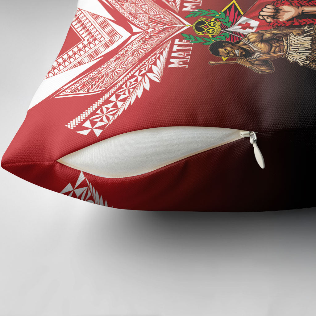 Mate Ma'a Tonga Pillow Cover Traditional Warrior and Ngatu Art Pattern