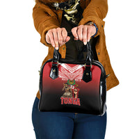 Mate Ma'a Tonga Shoulder Handbag Traditional Warrior and Ngatu Art Pattern
