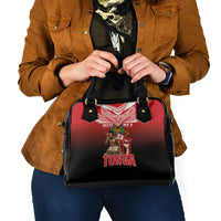 Mate Ma'a Tonga Shoulder Handbag Traditional Warrior and Ngatu Art Pattern