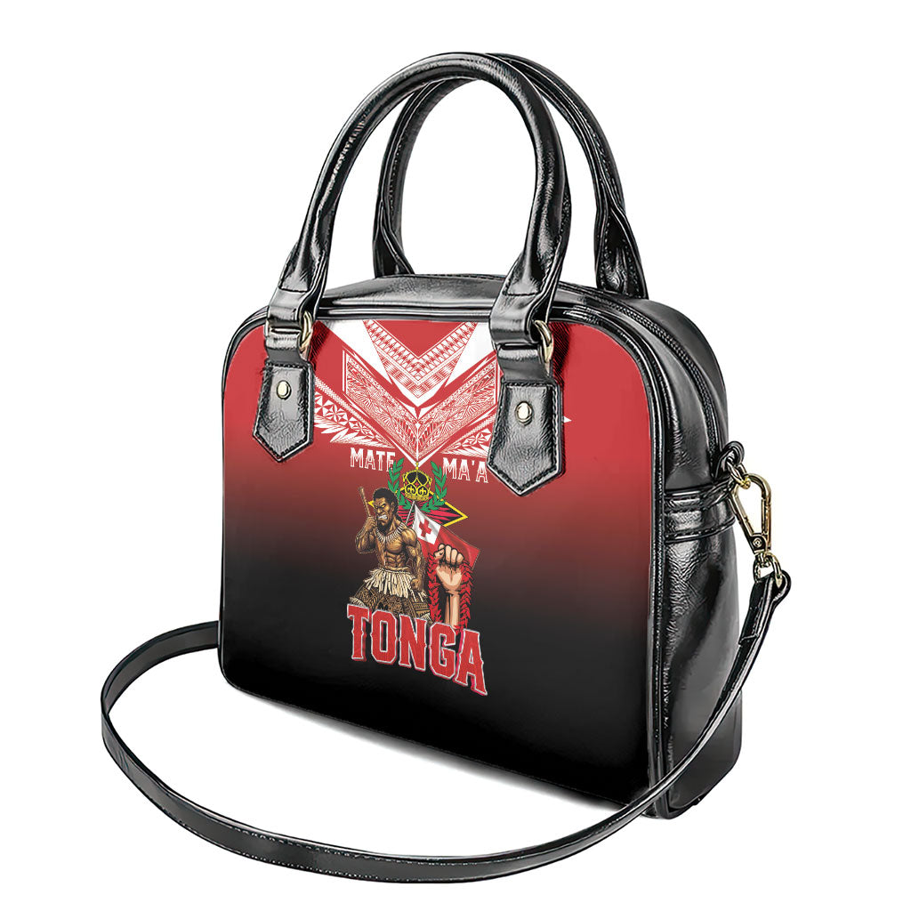Mate Ma'a Tonga Shoulder Handbag Traditional Warrior and Ngatu Art Pattern