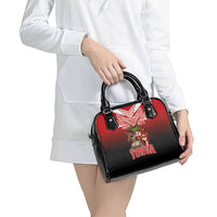 Mate Ma'a Tonga Shoulder Handbag Traditional Warrior and Ngatu Art Pattern