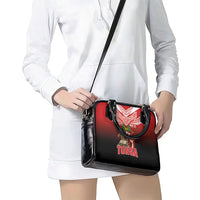 Mate Ma'a Tonga Shoulder Handbag Traditional Warrior and Ngatu Art Pattern