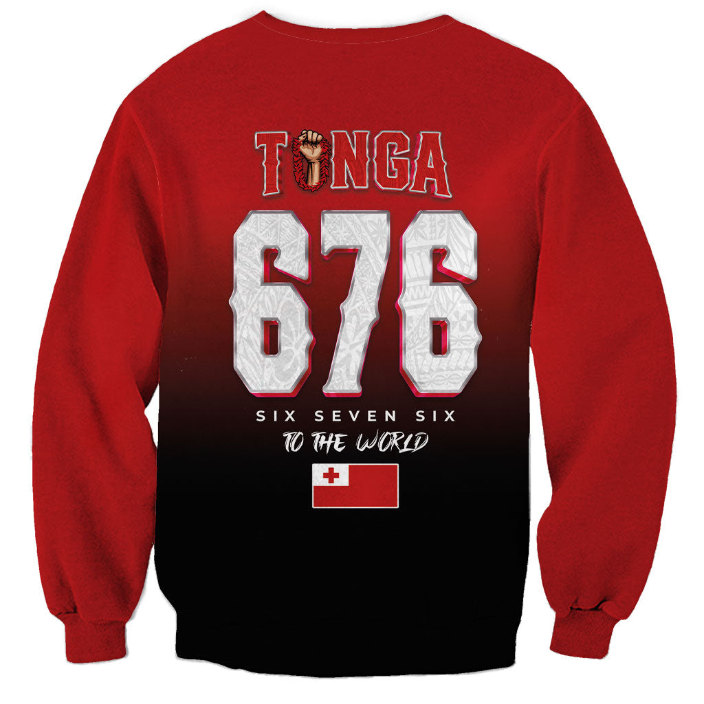 Mate Ma'a Tonga Sweatshirt Traditional Warrior and Ngatu Art Pattern LT03 - Polynesian Pride