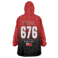 Mate Ma'a Tonga Wearable Blanket Hoodie Traditional Warrior and Ngatu Art Pattern LT03 - Polynesian Pride