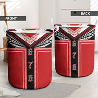 Tonga Laundry Basket Tribal Pacific Ngatu Motif