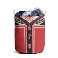 Tonga Laundry Basket Tribal Pacific Ngatu Motif