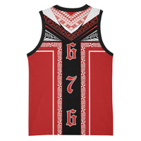 Tonga Basketball Jersey Tribal Pacific Ngatu Motif LT03 - Polynesian Pride