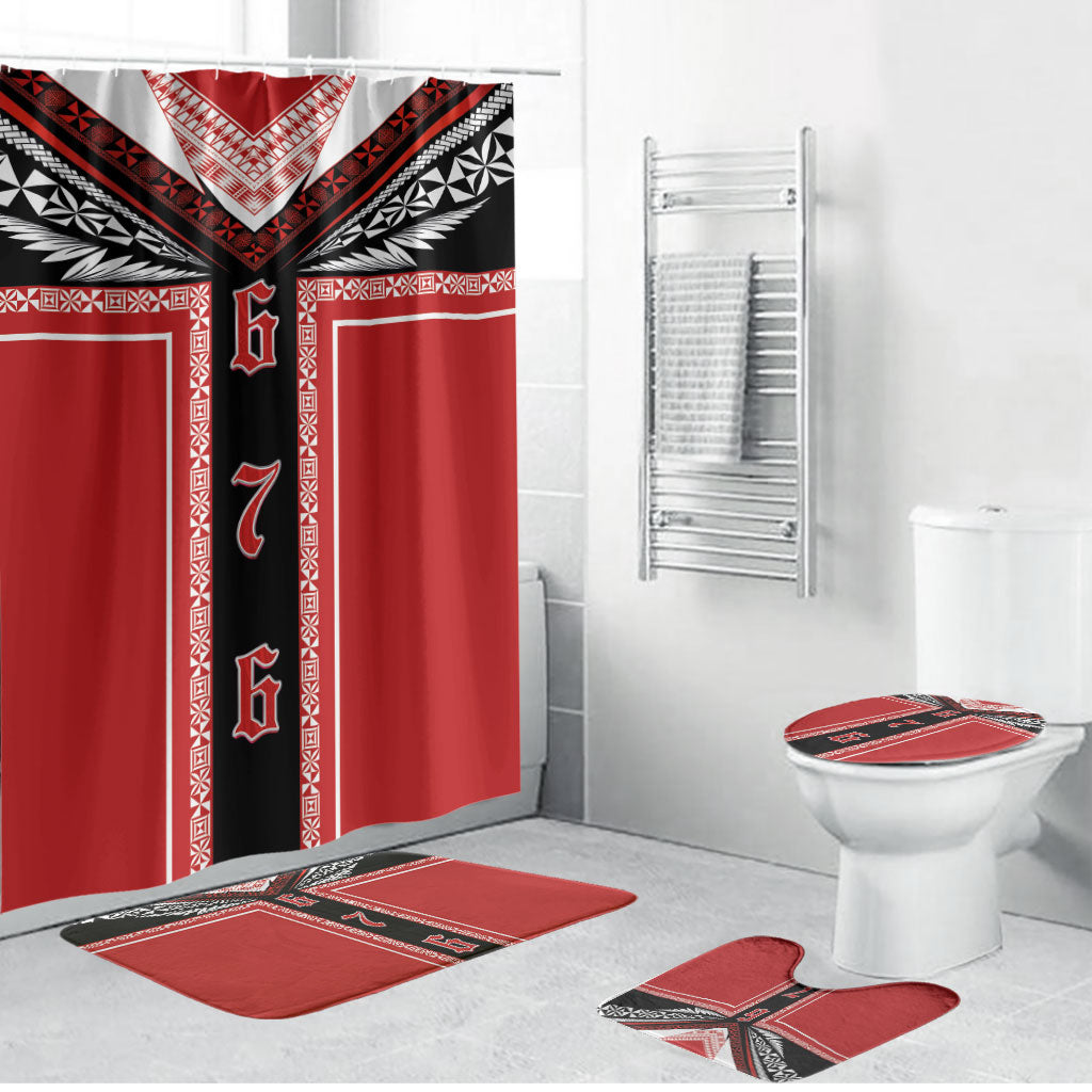 Tonga Bathroom Set Tribal Pacific Ngatu Motif