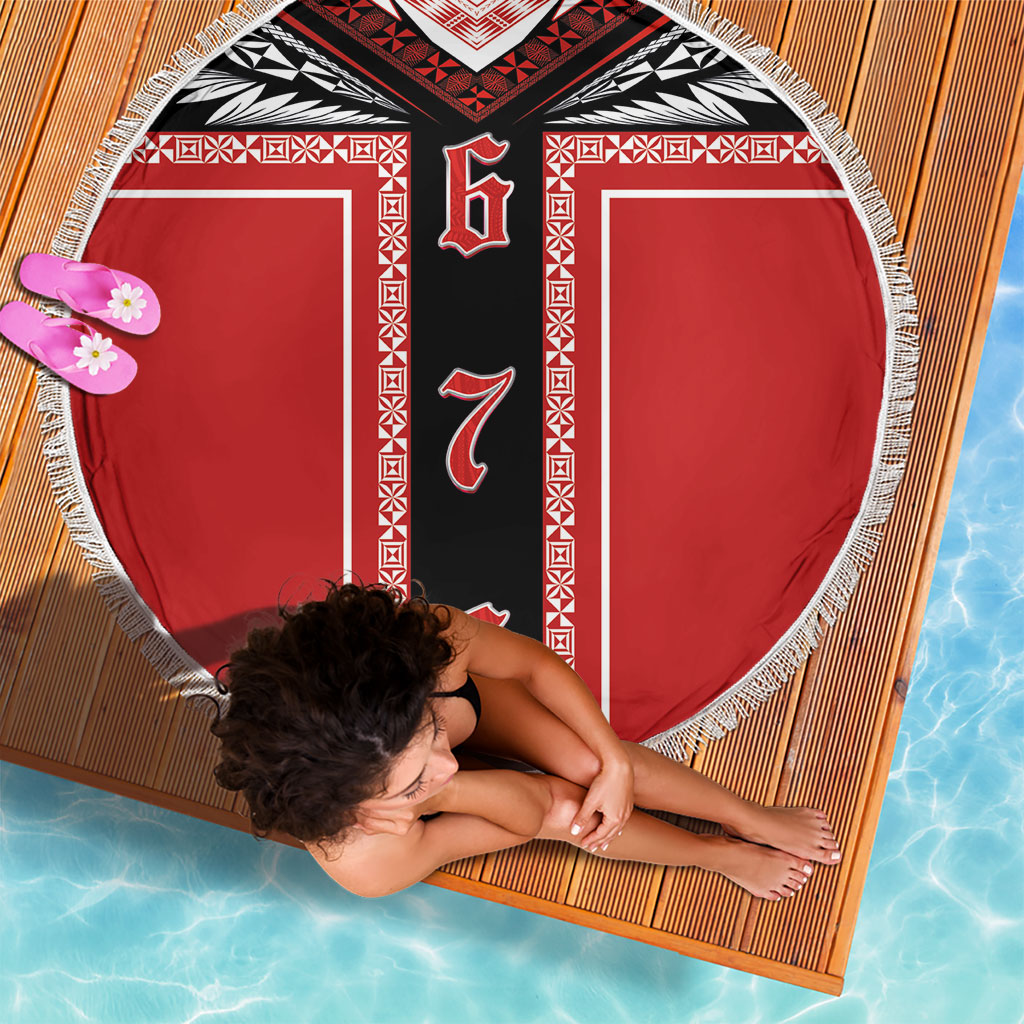 Tonga Beach Blanket Tribal Pacific Ngatu Motif