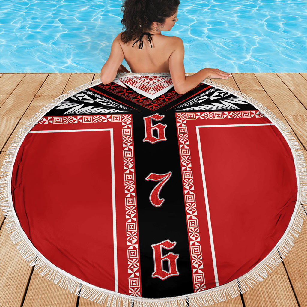 Tonga Beach Blanket Tribal Pacific Ngatu Motif