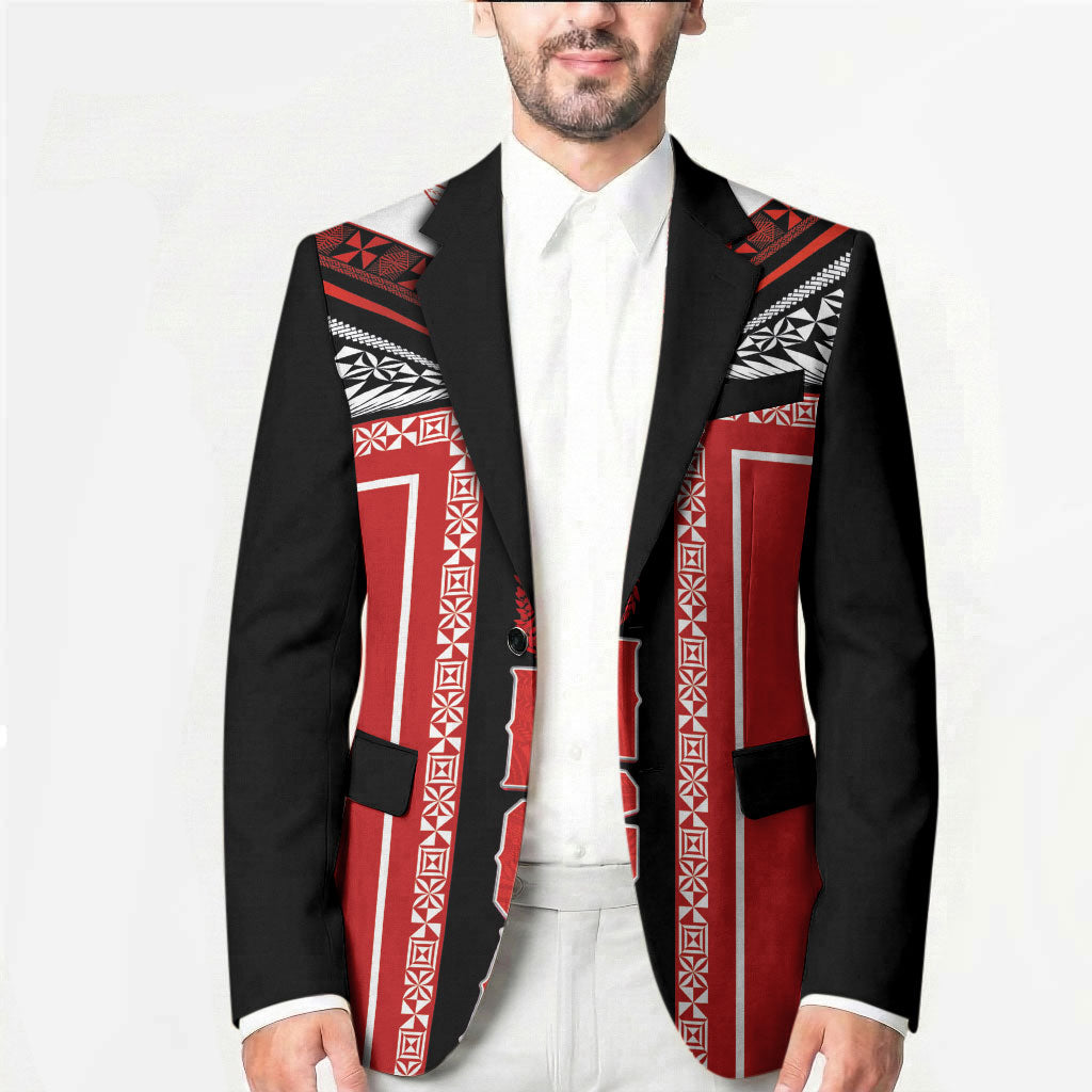 Tonga Blazer Tribal Pacific Ngatu Motif LT03 - Polynesian Pride