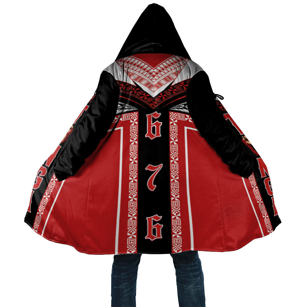Tonga Cloak Tribal Pacific Ngatu Motif LT03 Unisex Red - Polynesian Pride