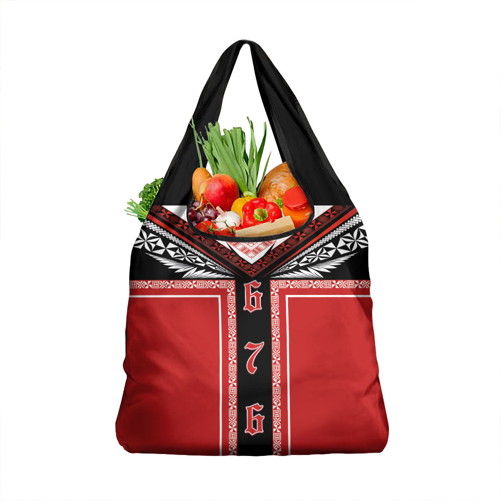 Tonga Grocery Bag Tribal Pacific Ngatu Motif