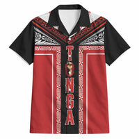 Tonga Hawaiian Shirt Tribal Pacific Ngatu Motif LT03 Red - Polynesian Pride