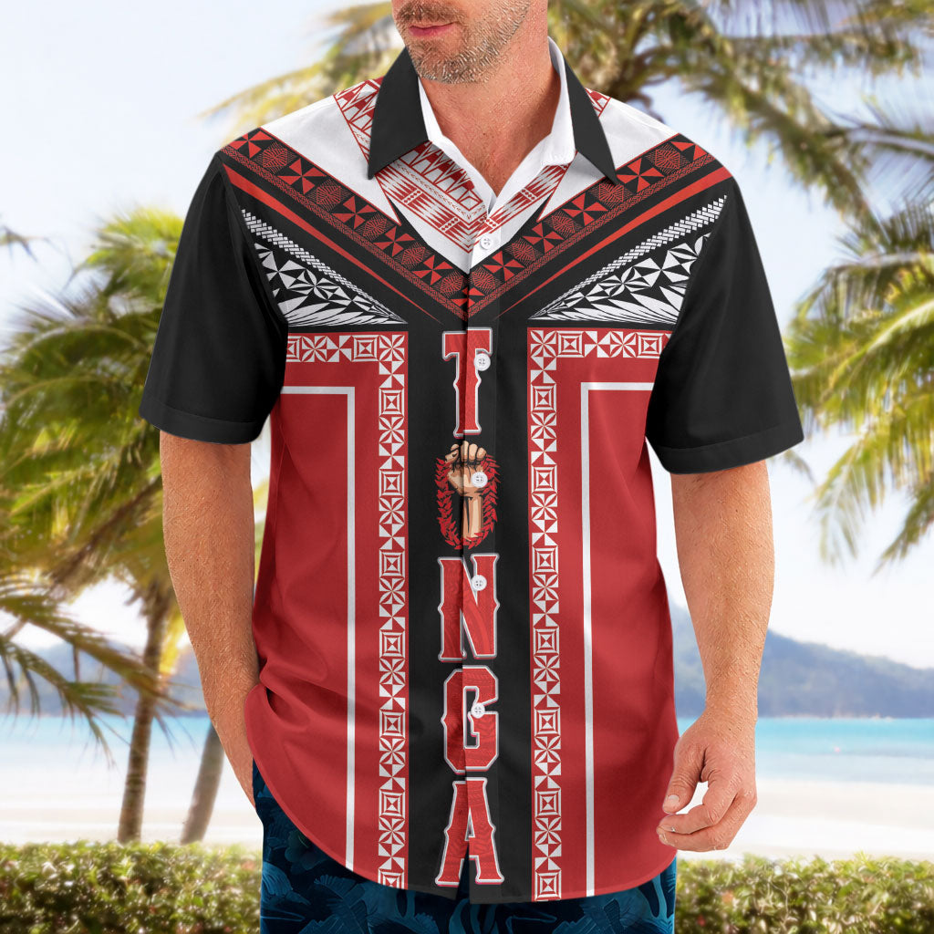 Tonga Hawaiian Shirt Tribal Pacific Ngatu Motif LT03 - Polynesian Pride
