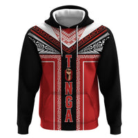 Tonga Hoodie Tribal Pacific Ngatu Motif LT03 Pullover Hoodie Red - Polynesian Pride