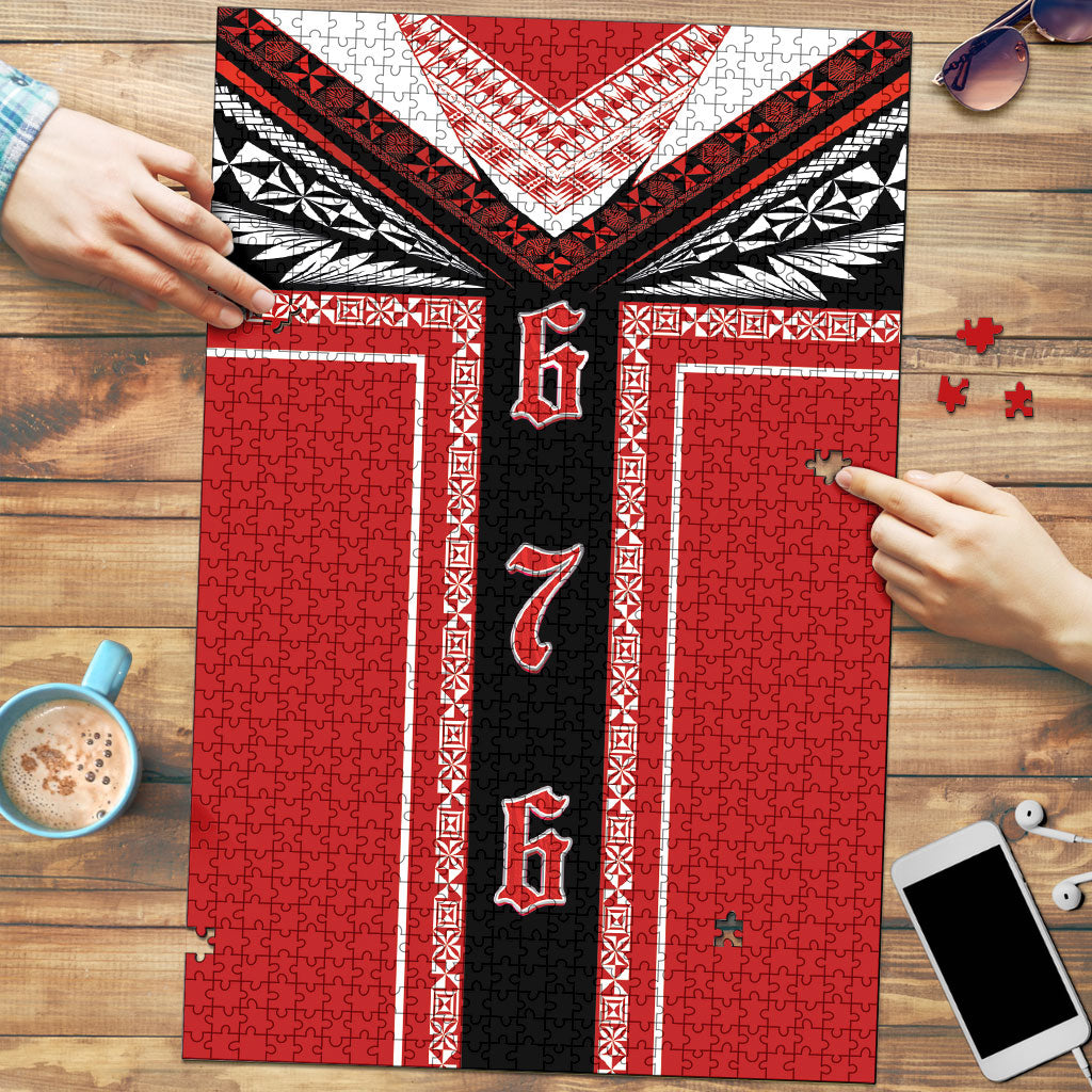 Tonga Puzzle Tribal Pacific Ngatu Motif