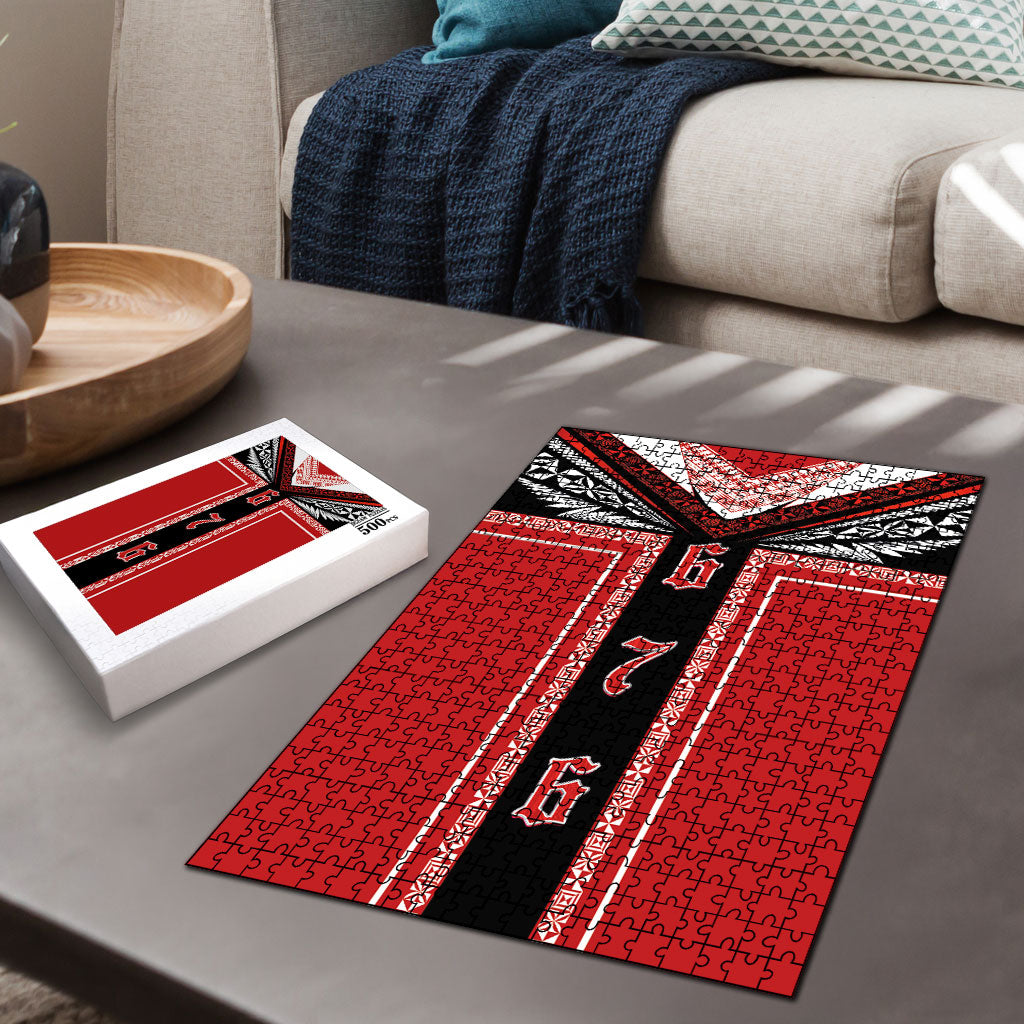 Tonga Puzzle Tribal Pacific Ngatu Motif