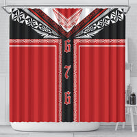 Tonga Shower Curtain Tribal Pacific Ngatu Motif