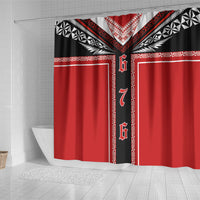 Tonga Shower Curtain Tribal Pacific Ngatu Motif