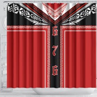 Tonga Shower Curtain Tribal Pacific Ngatu Motif
