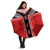 Tonga Umbrella Tribal Pacific Ngatu Motif