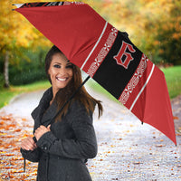 Tonga Umbrella Tribal Pacific Ngatu Motif