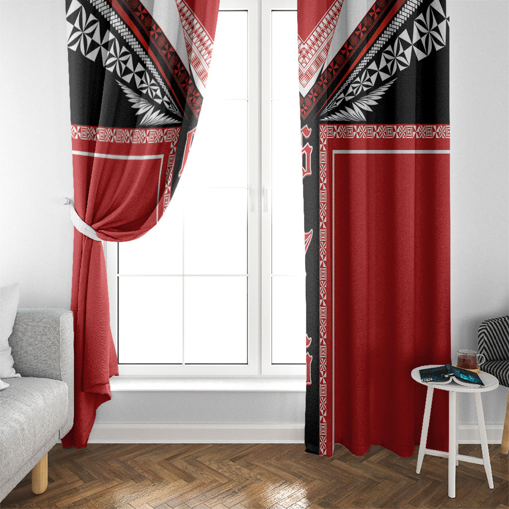 Tonga Window Curtain Tribal Pacific Ngatu Motif