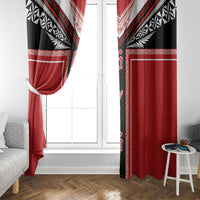 Tonga Window Curtain Tribal Pacific Ngatu Motif