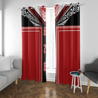 Tonga Window Curtain Tribal Pacific Ngatu Motif