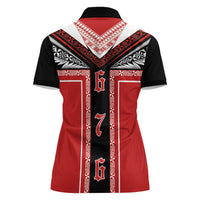 Tonga Women Polo Shirt Tribal Pacific Ngatu Motif LT03 - Polynesian Pride