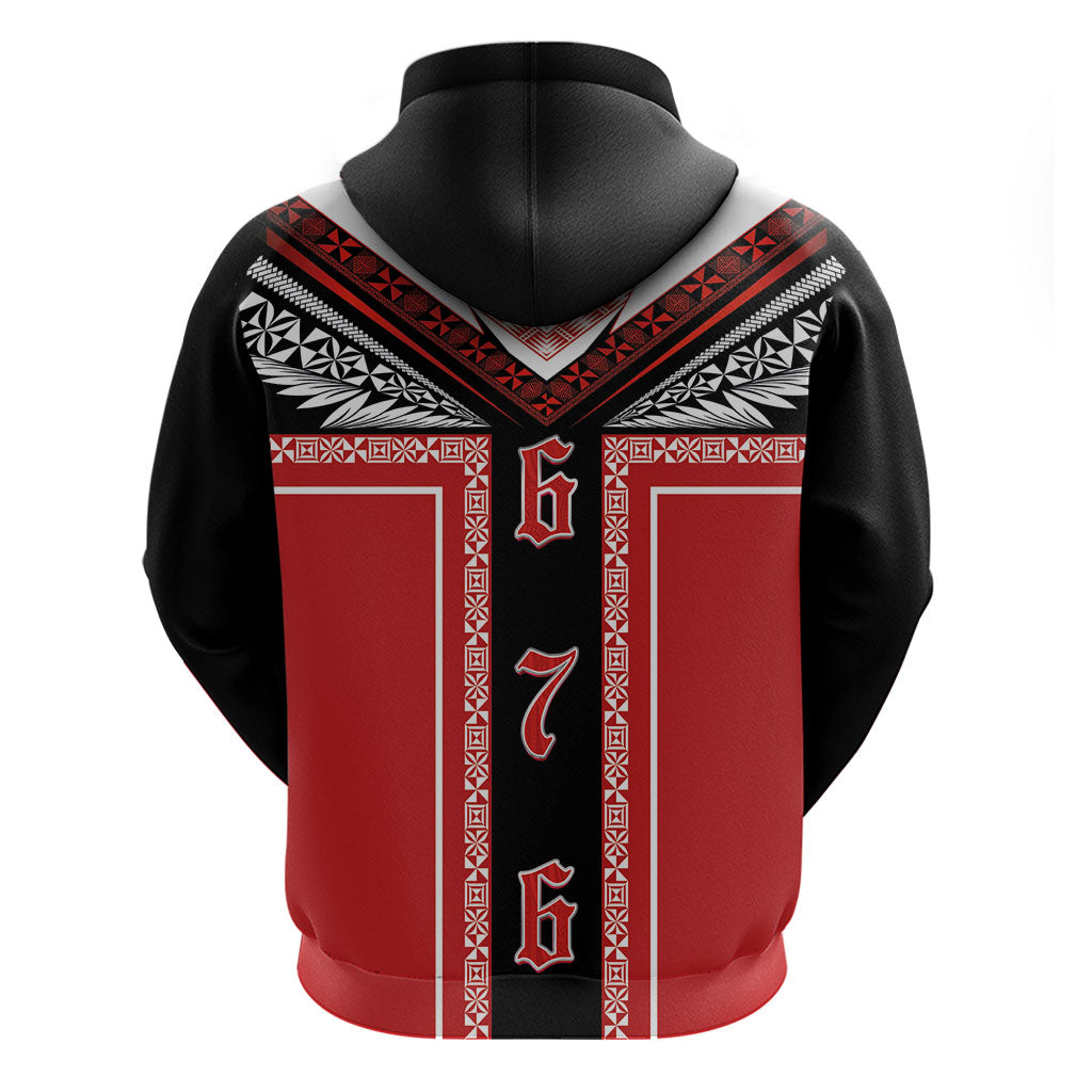 Tonga Zip Hoodie Tribal Pacific Ngatu Motif LT03 - Polynesian Pride