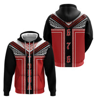 Tonga Zip Hoodie Tribal Pacific Ngatu Motif LT03 - Polynesian Pride