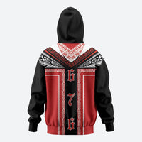 Tonga Zip Hoodie Tribal Pacific Ngatu Motif LT03 - Polynesian Pride